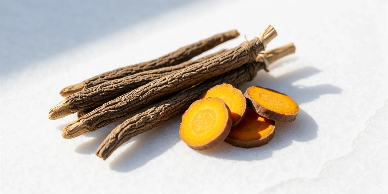 Ramuan herba tradisional dalam pencahayaan lembut